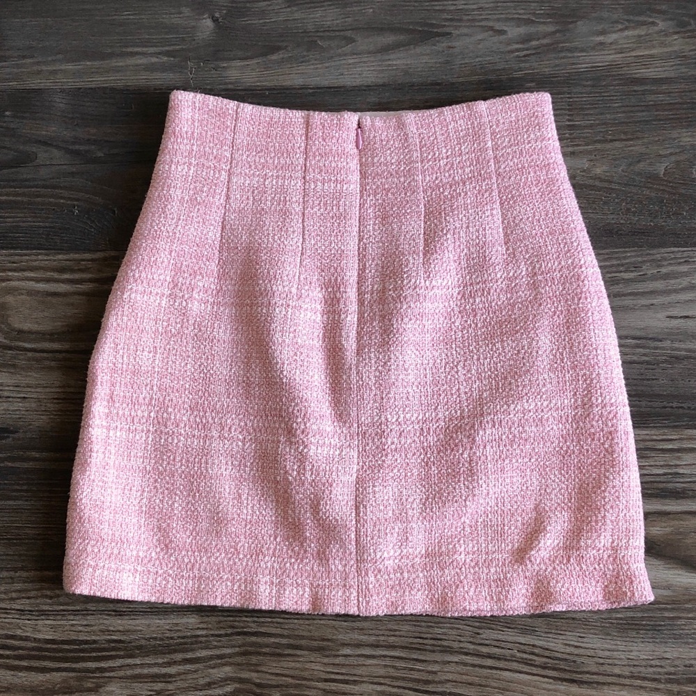 Aritzia Babaton Kinsley Skirt Pink Mini Tweed 4 95888 - Picture 6 of 12